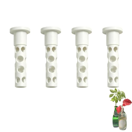3D Printed Hydroponic Plant Holder for Glass Bottles, 4 PCS | Reusable, Plant Propagation Station Insert, Hydroponics Growing System, For Home Office Desk