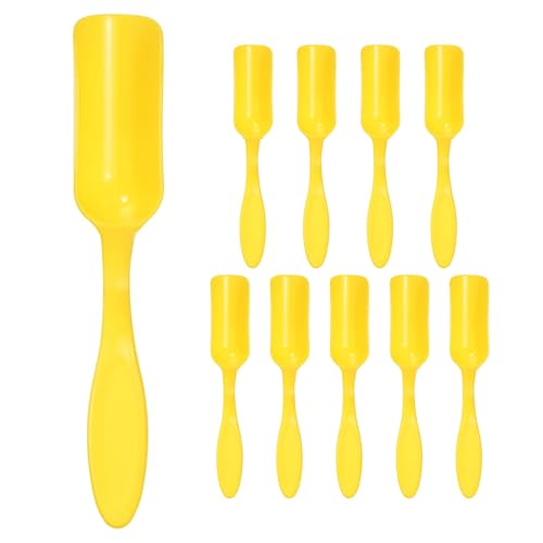 M METERXITY 10-Pack Mini Gardening Shovel Spoons, Plastic Garden Soil Scoops for Cultivation Digging Transplanting/Flower Planting/Plant Succulent, Colorful Small Gardening Tools [Yellow] - color: Yellow