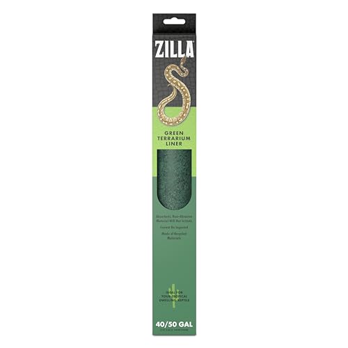 Zilla Reptile Carpet Terrarium Floor Liner, Green, 10G, 17.25 x 35.25 - size: 17.25" x 35.25"