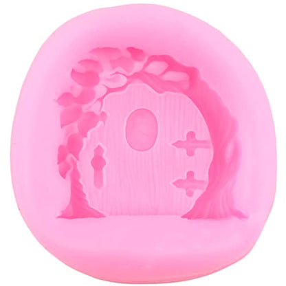 Garden Fairy Gnome Home Door Fondant Silicone Mold Set of 6 - color: Style B