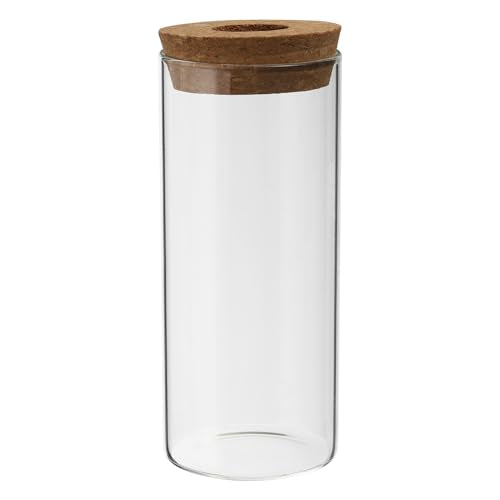 PATIKIL 5.9"x2.6" Plant Propagation Terrarium, Glass Cylinder Vase Desktop Glass Planter with Cork Stopper for Hydroponic Plants Centerpieces - size: 5.9"x2.6"