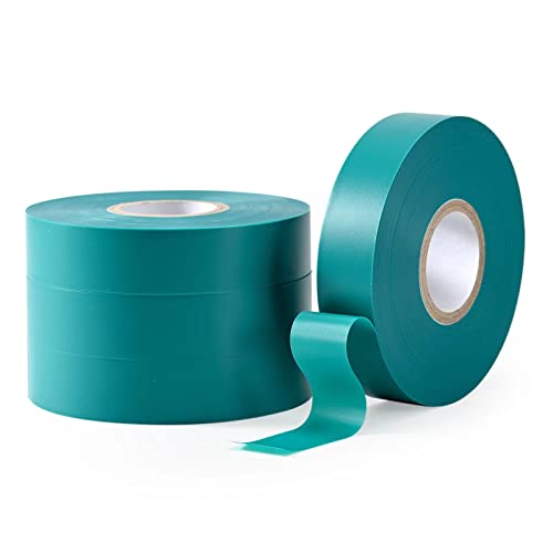 TELENT OUTDOORS 4 Rolls Stretch Tie Tape, 1” Wide 200FT Reusable Garden Plant Ties Green Tapes for Plants, Thick Garden Vinyl Stake Ribbon for Branches Flowers Tomatoes Indoor Outdoor Greenhouse - size: 800FT