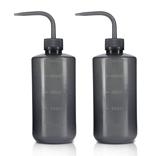 Squeeze Bottles Succulent Watering Bottle Black Water Squirt Irrigation Bottle Squeeze Sprinkling Can Plastic Wash Plant Bottle 500ml 2pc - color: Black