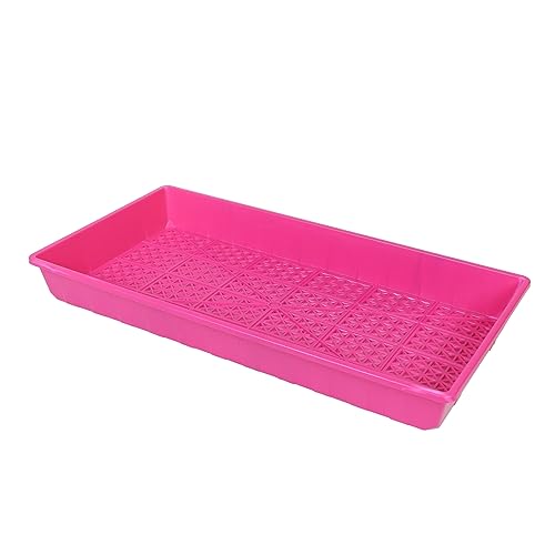 SUNPACK 10" x 20" Heavy Duty Mesh Plastic Seed Starting Tray, Magenta, 2.3" (Pack of 10) - Ensures Water Drainage and Aeration, Perfect for Greenhouses or Indoor Gardening - color: Magenta