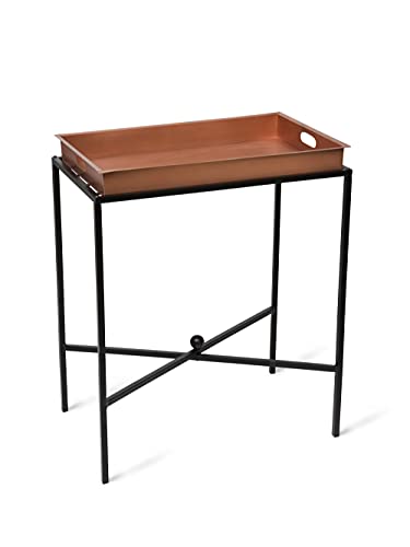 Gardener's Supply Company Essex Butler's Tray Plant Stand | Sturdy Indoor Potted Plants & Flower Holder with Watertight Planter Tray for Water Spills and Easy Transport | Easy to Install