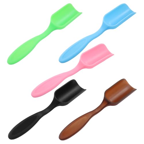 5Pcs Plastic Mini Gardening Shovel Spoons, Colorful | Soil Scoops, For Planting, Digging, Transplanting Succulents, Potted Flowers or Milk Powder, Lightweight, Easy to Clean - color: brown, blue, pink, black, and green(5pcs)