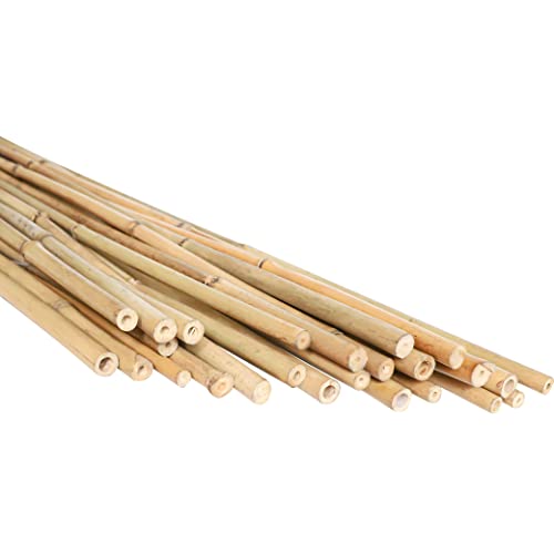 PFNRTH Bamboo Plant Stakes – 25pcs 4FT Natural Bamboo Garden Stakes