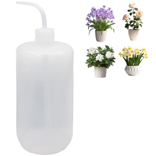Wash Bottle, 1000ml, 1 Pack, White | Squeeze Bottles & Visible Scale, Leak-Proof Lab Wash Bottle, For Tattoo Cleaning, Eyelash Extensions, Succulent Watering