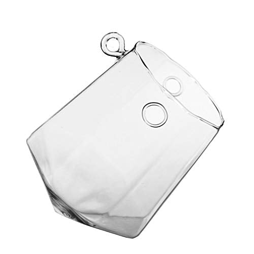 WGV Hanging Geometric Glass Terrarium, Length 5", Width 4.75", Height 6", Octagonal Frameless DIY Air Succulent Planter Votive Tea Light Candle Home Garden Outdoor Decor 1 Piece - size: Octagonal