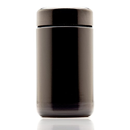Infinity Jars Tall Screw Top Jar 150 Ml (5.07 fl oz), UV Black Glass Airtight Smell-Proof Container for Coffee, Tea, Dried Goods, Refillable Tall Jar for Long-Term Kitchen Storage