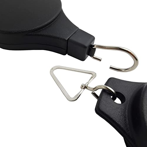 GXXMEI 3PCS Plant Pulley Hanger, Retractable Plant Hook Pulley, Adjustable Heavy Duty Plant Hanging Pulleys for Garden Baskets & Bird Feeder with 3 PCS Gold Metal Ceiling Plant Hooks