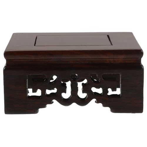 Cabilock Solid Wood Plant Pot Riser 3.14 X 3.14 X 1. Square Base Stand for Indoor Pots Buddha Statues Bonsai Flower Pot Holder Home Decor