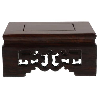 Cabilock Solid Wood Plant Pot Riser 3.14 X 3.14 X 1. Square Base Stand for Indoor Pots Buddha Statues Bonsai Flower Pot Holder Home Decor