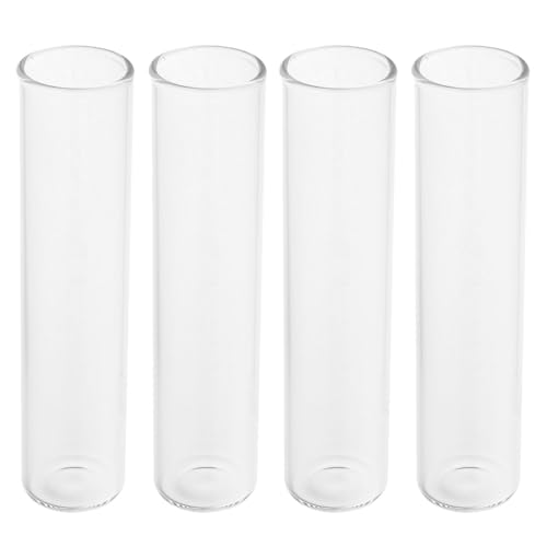 4pcs Glass Test Tubes for Plants Small Hydroponic Flower Vases Glass Propagation Tubes Desktop Plant Holders Home Décor