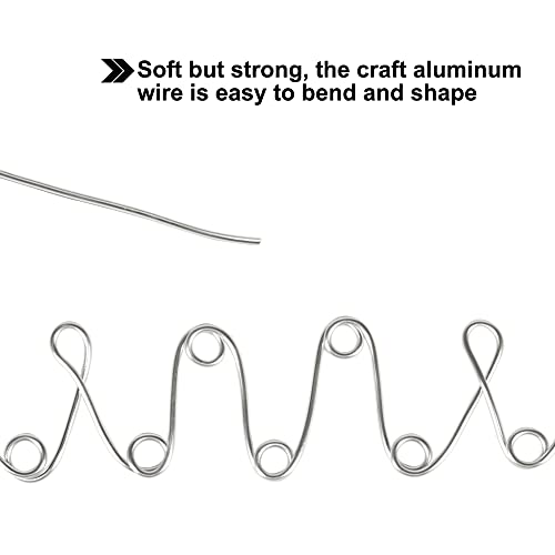 Tenn Well 9 Gauge Aluminum Craft Wire, 50 Feet 3mm Bendable Armature Wire | for Sculpting, Jewelry Making, Doll Making, Crafting, Modelling, Bonsai Training - color: Silver, size: 9 Gauge