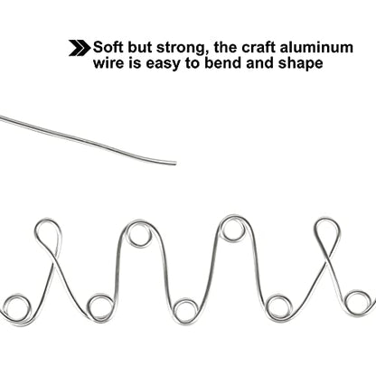 Tenn Well 9 Gauge Aluminum Craft Wire, 50 Feet 3mm Bendable Armature Wire | for Sculpting, Jewelry Making, Doll Making, Crafting, Modelling, Bonsai Training - color: Silver, size: 9 Gauge