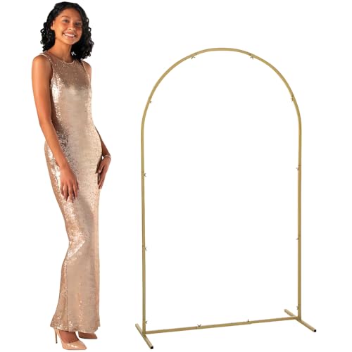 Fun Express 3 ft. x 5 ft. Arch Frame Gold-Plated Metal Frame
