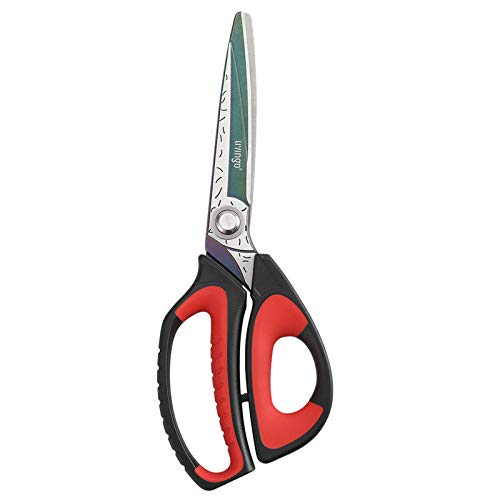 LIVINGO 10" Heavy Duty Multipurpose Shears for Shop & Garden (Red/Black) | Heavy Duty, For Shop & Garden - color: Red &Black