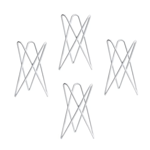 4 Packs Airplant Plants Holder Metal Base Geometric Air Plants Stand Tabletop Air ferns Planter Rack White Tillandsia Display Containers Himmeli Decor . - color: White