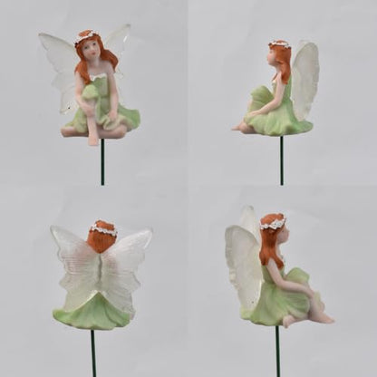 4 PCS Fairy Garden Decor Fairies, Glow in The Dark Yard Sculpture Lawn Ornament Mini Garden Art Outdoor Decor Accessories (4 Glow Fairy) - style: 4 Glow Fairy