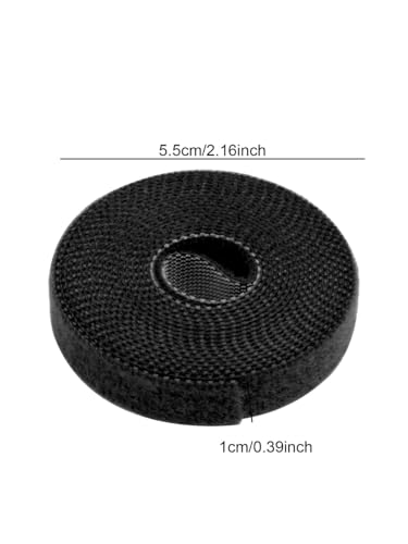 3Rolls Nylon Plant Ties Reusable Self Adhesive Plant Fastener Tape for Support Garden Supplies,200Ccm (Black) - color: Black