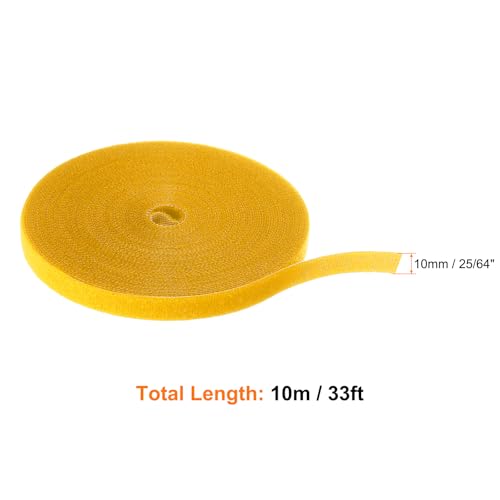 HARFINGTON 2pcs Garden Plant Tape 33ft 25/64" Reusable Garden Plant Ties Strap Nylon Plant Twist Tie for Plant Gardening Home Office, Yellow - color: Yellow, size: 33ft x 25/64"