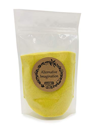 Alternative Imagination Yellow Fine Colored Sand for Ritual Use, Zen Gardens, Incense Burners, Smudging Bowls, Unity Ceremonies, Mandalas, Spiritual Practices, Arts & Crafts (1 Pound) - color: Yellow