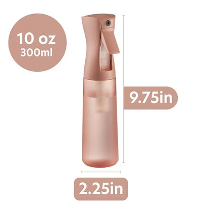 10 OZ Continuous Spray Bottles - Ultra Fine Mist Sprayer | Water Spray Bottle For Hair Stuff, Mister Spray Bottle For Plants Mister | Hair Spray Bottles For Hairstyling, Cleaning, Salons - color: Terra Cotta