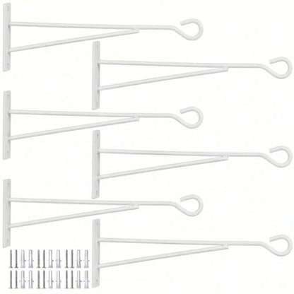 Eyrosa 8" Hanging Plant Hangers Minimalist 6 Pack, White - color: White