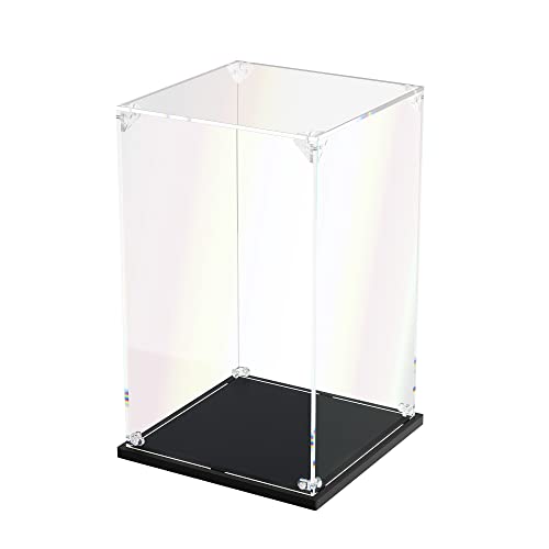 Clear Acrylic Display Case, Easy Assembly Showcase Boxes(6x6x10 inch) | dofopo Dust Protection Case for Action Figures and Dolls, Alternative Glass Box for Collectibles Commemorative Gifts - size: 6x6x10 inch, 15x15x25 cm