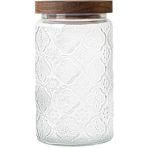 32Oz Glass Jar with Lid, Candy Jar, Cute Jar, Vintage Glass Storage Jar