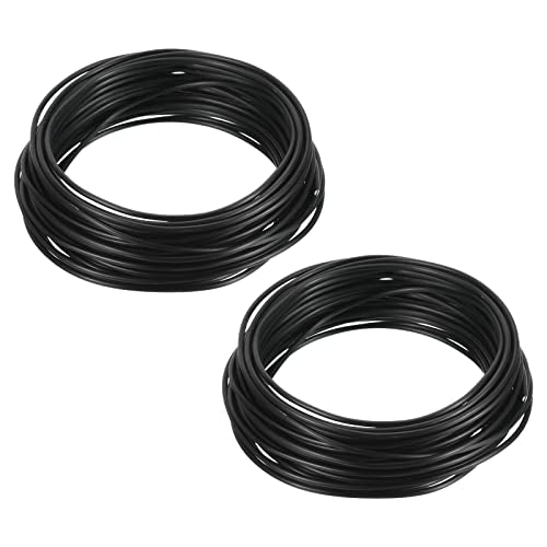 PATIKIL 2.0mm Bonsai Training Wire, 2 Rolls Floral Wire Stems Anodized Aluminum Tree Wire 65.6 Feet Total for Gardening Branch Fixing, Black - color: Black, size: 2.0mm