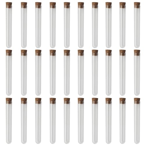 30 Pack Clear Test Tubes - size: 30pcs