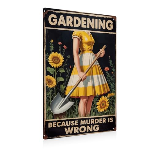 BEASTZHENG Cottagecore Garden Signs for Outside Decor Gifts Vintage Gardening Metal Tin Signs for Farm, Home, Garden, Greenhouse, Bedroom, Yard, Outdoor Decor 8X12 Inches - color: Garden 4