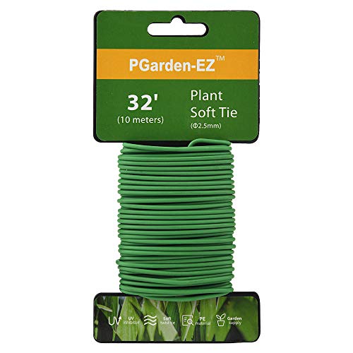 Plant Ties - 32.8ft Soft Twist Ties Green TPR Garden Ties Supply, for Supporting Plants Tomatoes Office Home Organizing - size: 32.8 feet/10 Meters