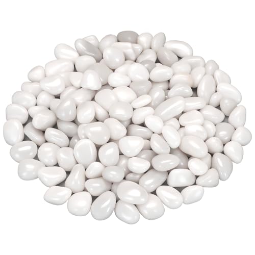 Succulent Rocks,Virekm River Rocks,Decorative Ornamental Pebbles - color: White, size: 2 Pounds