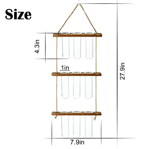 XXXFLOWER 9 Tube Vases Wall Hanging Propagation Station+ 4 Tube Vase Accessories