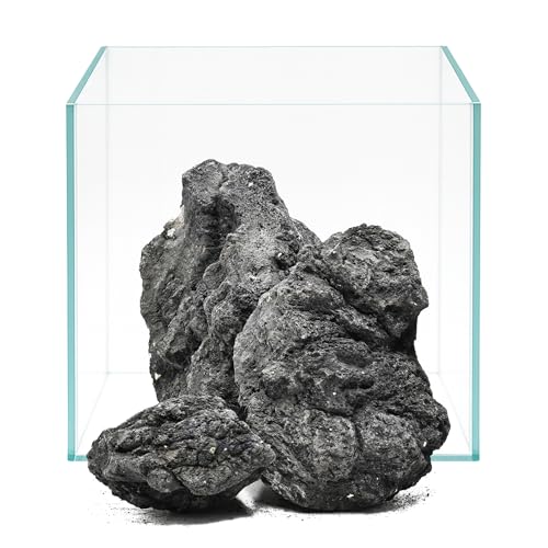 Fish Tank Rocks 5lb Volcanic Lava Rocks for Aquariums,Bonsai,Fire Pits & Landscaping Porous Black Lava Stones Heat-Resistant (3-6inches) 3-4pcs - size: 5lb(3-6in)