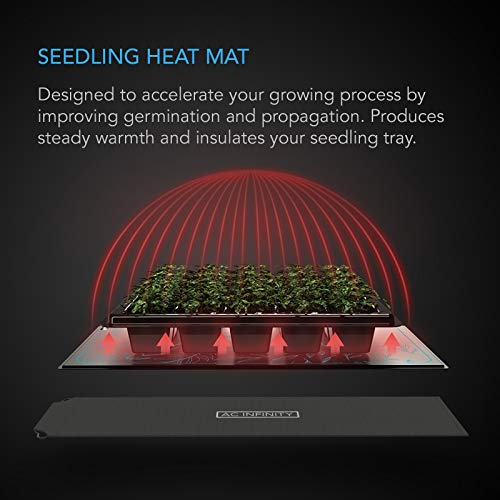 AC Infinity SUNCORE A1, Waterproof Seedling Heat Mat 3 " x 20 " . | MET & UL-Certified Heating Pad for Indoor Gardening, Hydroponics, Germination, Cloning - size: 3" x 20"