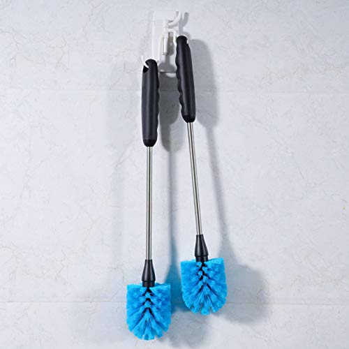 MOSOLAN Stainless Steel Water Bottle Cleaning Scrubbing Brush, 15 in | 2 Pack, Long Handle, Non-Slip, Cleaning Sport Bottles, Baby Bottles, Cups, Coffee Mugs, Glasswares, Wine Decanters, Flask - size: 15 Inch (Pack of 2)