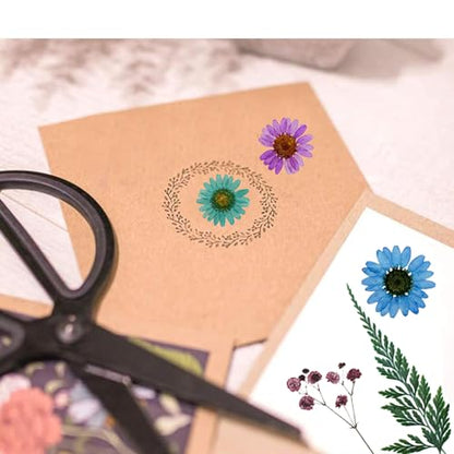 Woohome 110PCS Real Pressed Flowers, Dried Pressed Flowers Colorful Real Pressed Flowers for Resin Nail Art Scrapbooking Candle Jewelry Making Real Dried Pressed Flowers Resin Supplies Kit - color: 1