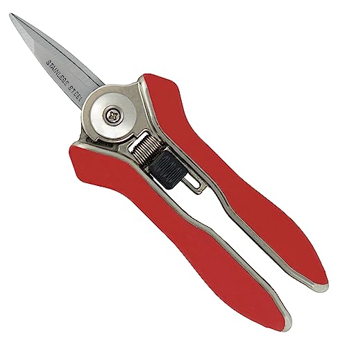 Darlac Mini Snips – Ideal for Deadheading, Light Pruning, Floristry & Collecting Herbs – Stainless Steel Blades – Suitable for Left Or Right Handed Use & Smaller Hands – Single Hand Locking Mechanism