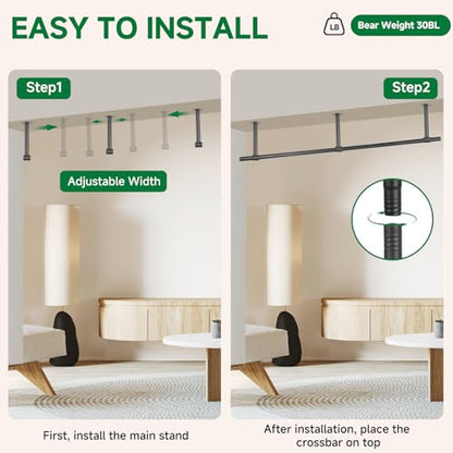 Hanging Planters Rod – Plant Hanger Indoor for Window Ceiling, Hanging Plant Shelf for Wall Planter House Plants, Plant Shelves Metal Holder Bar 63In (Pots, plants, chains not included) - size: 63In Length-1pc