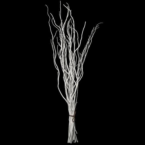 Uniquewise 12pc 37" Natural Dried Willow Twigs Ideal Sticks for DIY Crafts Decorative Stems Floral Arrangements Floor Vase Fillers Wedding Centerpieces Event Decorations and Home Décor Accents, White - color: White Painted, size: 37 Inch, style: Willow