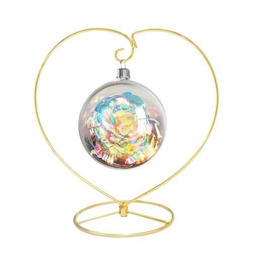 9 Inch Gold Ornament Display Stand, Metal Ornament Hanger Stand for Hanging Glass Globe, Air Plant Terrarium, Witch Ball, Christmas Ornament and Home Wedding Decoration (Gold) - color: Gold