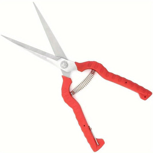 1PC Extra Long Garden Scissor, Stainless Steel Pruning Shears, Bonsai Plant Trimming Scissors for thorny roses plant Flowers Harvesting Herbs Fruits or Vegetables