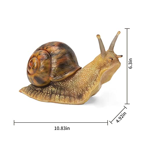 Garden Snail Sculpture, Reptile Resin Sculpture, Suitable for Outdoor Courtyard Pond Garden Lawn Decor Landscape, is the for Garden Enthusiasts (7 inches) - size: 8inch