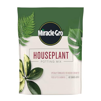 Miracle-Gro Houseplant Potting Mix, 4 qt. - size: 1 Pack, style: Houseplant
