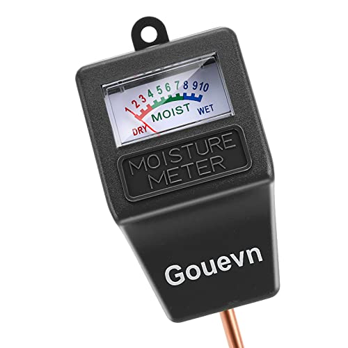 Gouevn Soil Moisture Meter for Plants, Plant Water Meter Indoor Outdoor - color: black