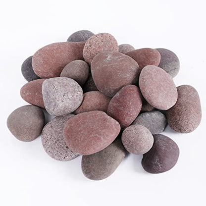 11lbs Smooth River Rocks, 1-2 Inch Hand-Picked Premium Pebbles for Garden and Landscape Design, Kindness Stones for Painting,DIY Arts, Red - size: 11 Pounds, style: Red